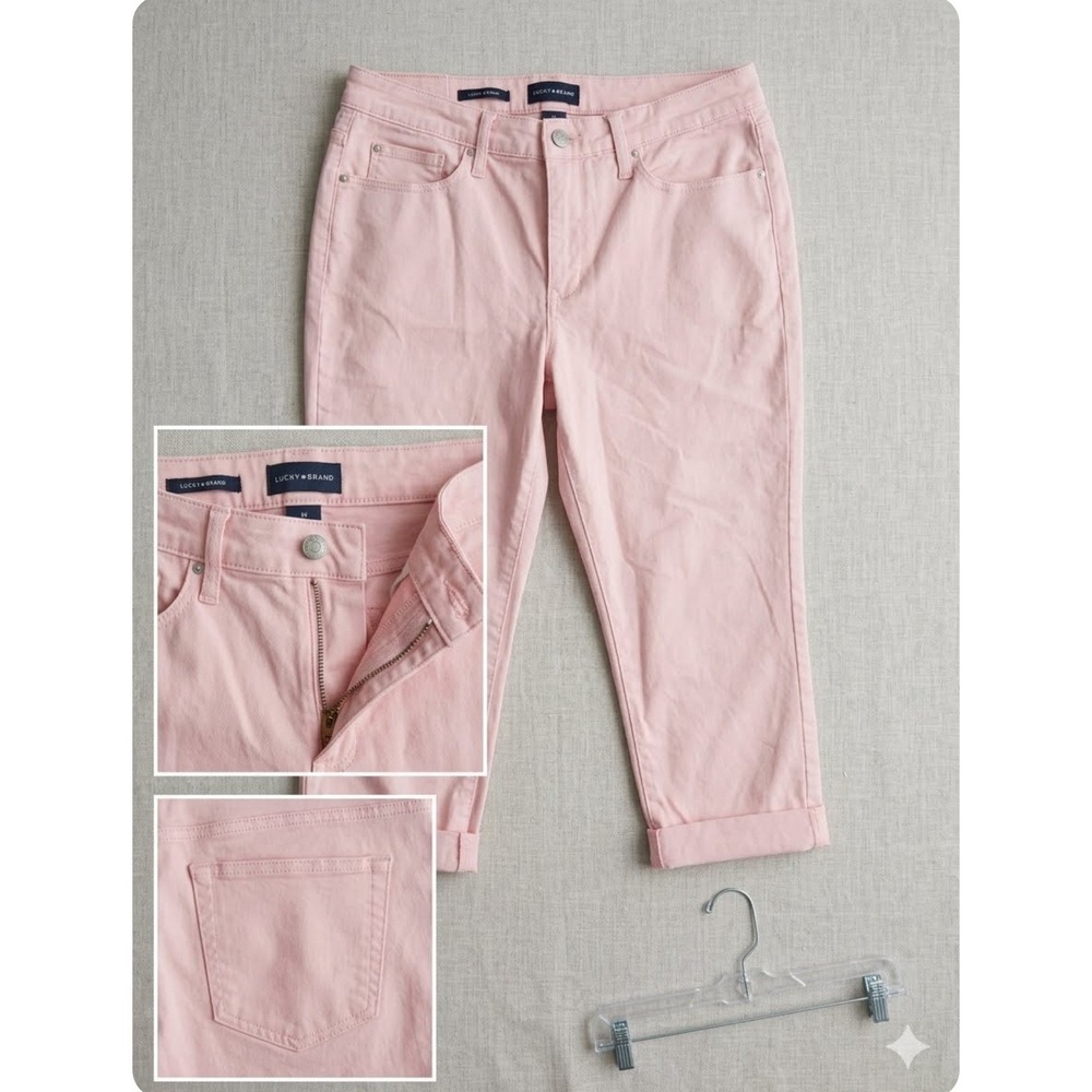 Charter Club Bristol Capri Pants Pink Cuffed Cropped Trousers Size 10